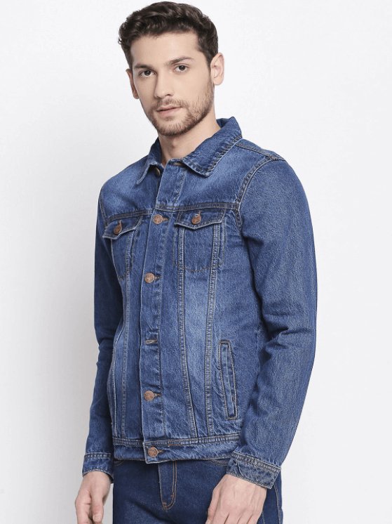 Mens Denim Jacket Blue - PRINDA - Denim Jacket - 