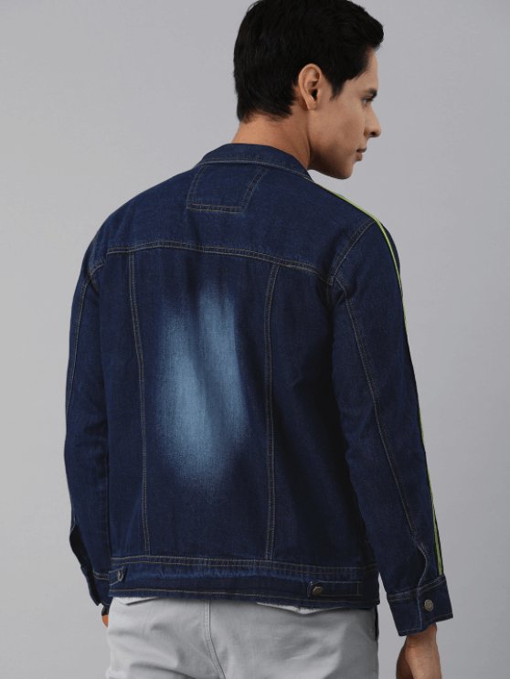 Mens Denim Jacket Dark Blue - PRINDA - Denim Jacket - 