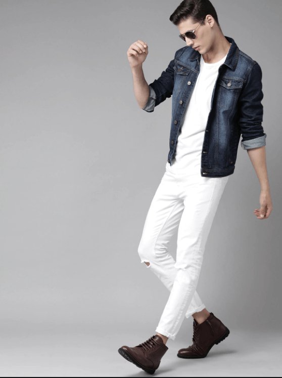 Mens Denim Jacket Dark Blue - PRINDA - Denim Jacket - 