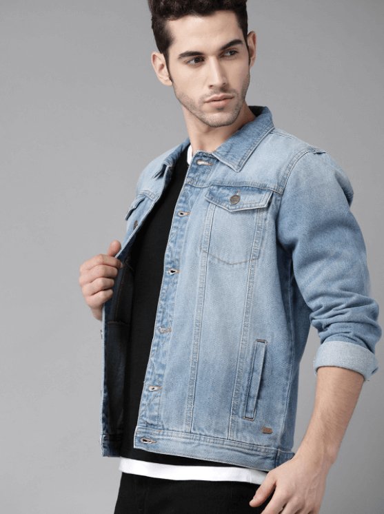 Mens Denim Jacket Light Blue - PRINDA - Denim Jacket - 