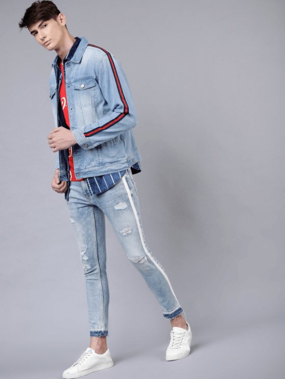 Mens Denim Jacket Light Blue - PRINDA - Denim Jacket - 