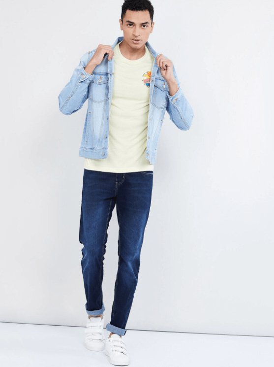 Mens Denim Jacket Light Blue - PRINDA - Denim Jacket - 