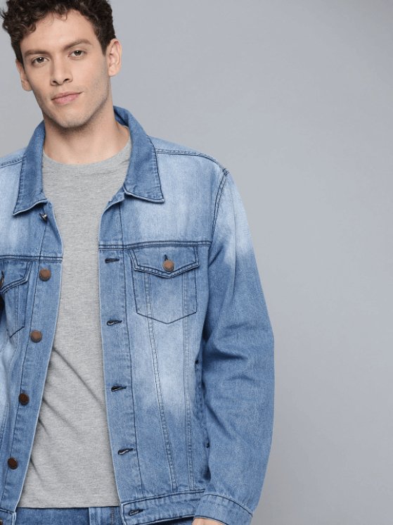 Mens Denim Jacket Light Blue - PRINDA - Denim Jacket - 