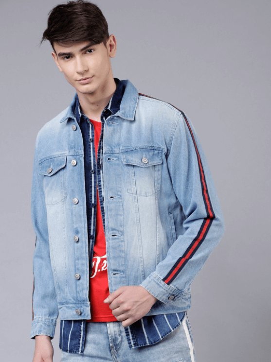 Mens Denim Jacket Light Blue - PRINDA - Denim Jacket - 