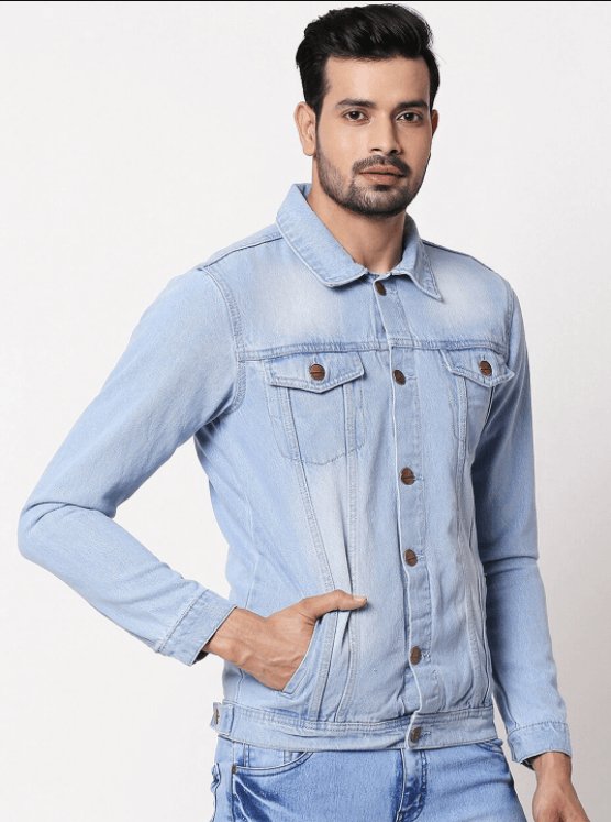 Mens Denim Jacket Light Blue - PRINDA - Denim Jacket - 