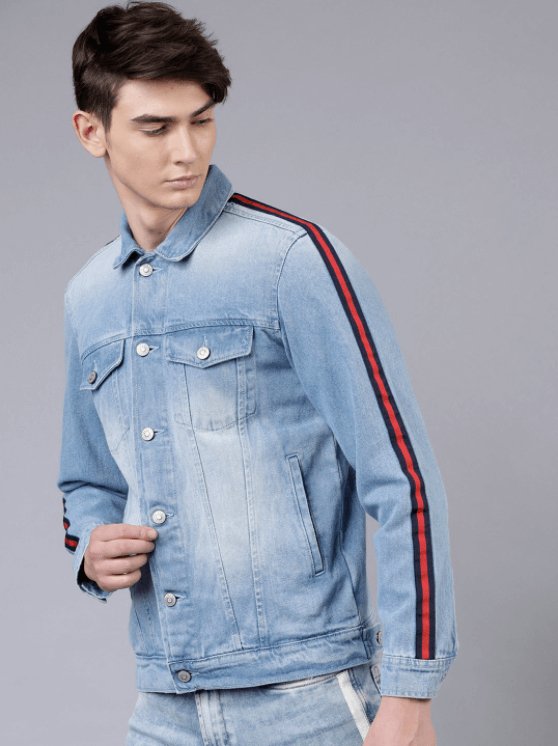 Mens Denim Jacket Light Blue - PRINDA - Denim Jacket - 