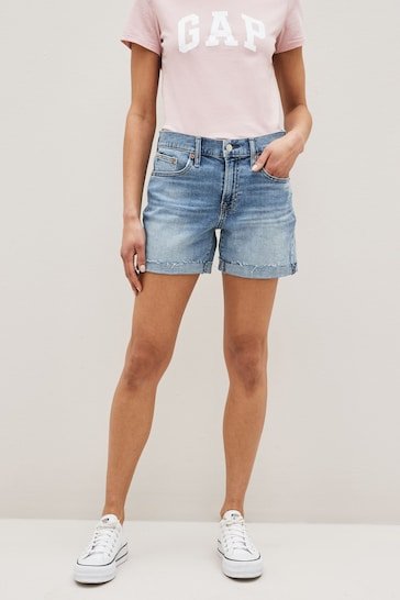 Mid Rise Girlfriend Shorts - PRINDA - Shorts & Skirts - 