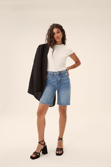 MODA Longline Denim Shorts - PRINDA - Shorts & Skirts - 