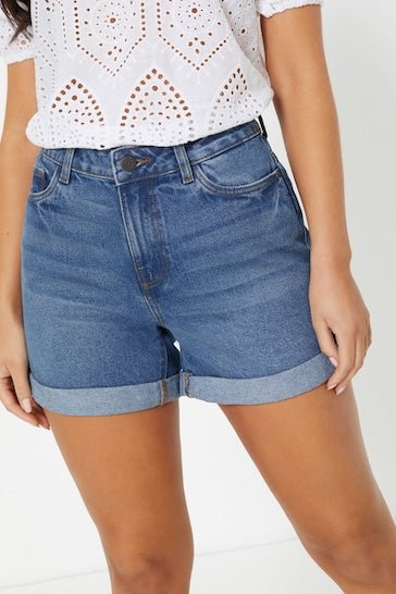 NOISY MAY High Waist Mom Shorts - PRINDA - Shorts & Skirts - 
