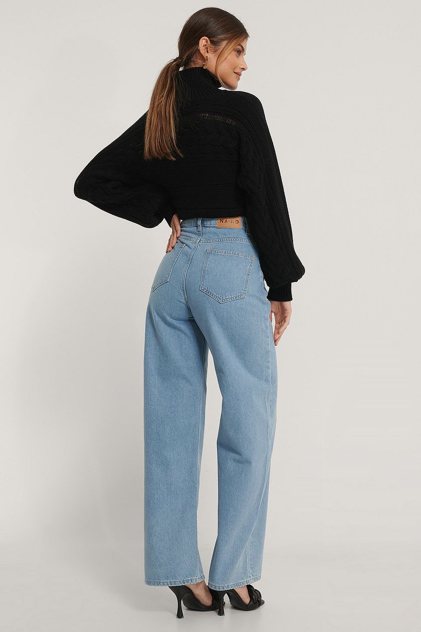 Organic Extra Wide Leg Denim For Womens - PRINDA - Jeans - 