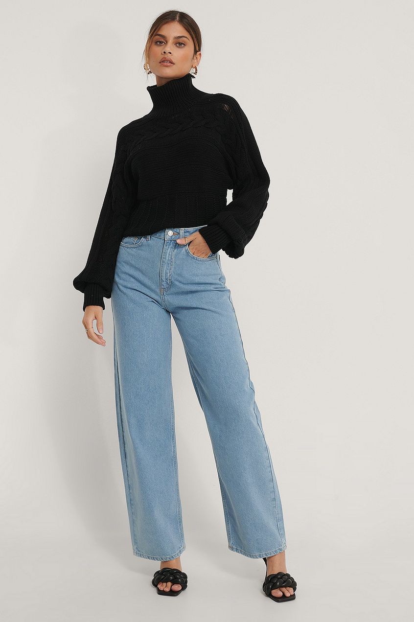 Organic Extra Wide Leg Denim For Womens - PRINDA - Jeans - 