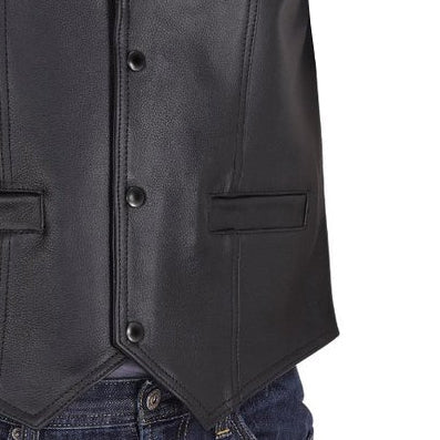 PRINDA Raider Leather Motorcycle Vest for Men