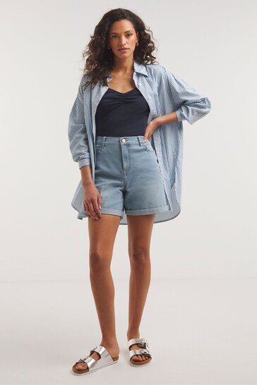Simply Be Blue Super Lightwash Short - PRINDA - Shorts & Skirts - 