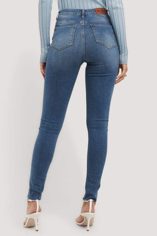 Skinny Fit Mid - Rise Clean Look Stretchable Jeans - PRINDA - Jeans - 