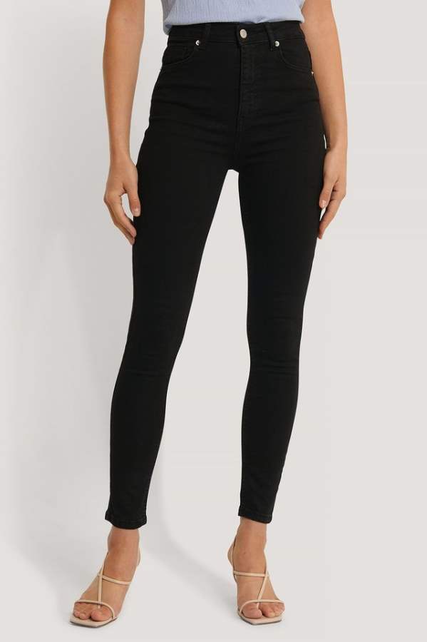 Skinny Fit Mid - Rise Slash Knee Stretchable Jeans - PRINDA - Jeans - 
